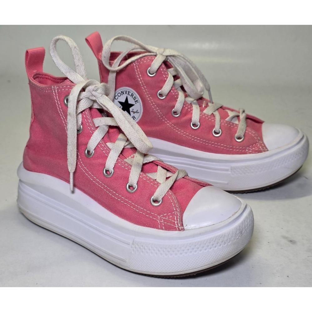 Converse Chuck Taylor Youth Sneakers Size 1 Pink Pop Platform High Top Shoes